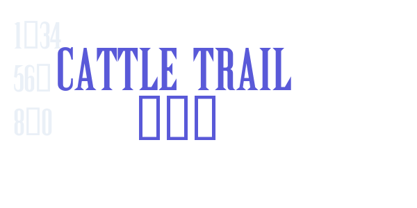 Cattle Trail JNL font free