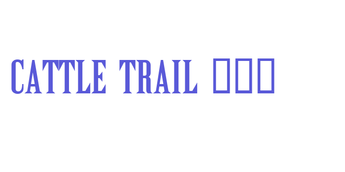 Cattle Trail JNL Font Download