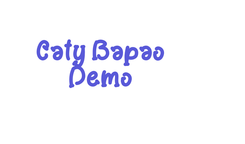 Caty Bapao Demo Font Download