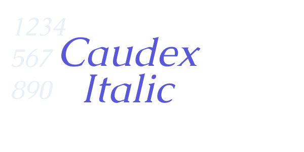 Caudex Italic font free