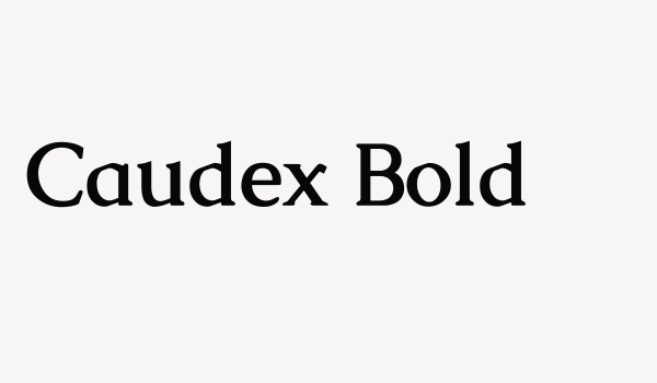 Caudex Bold Font