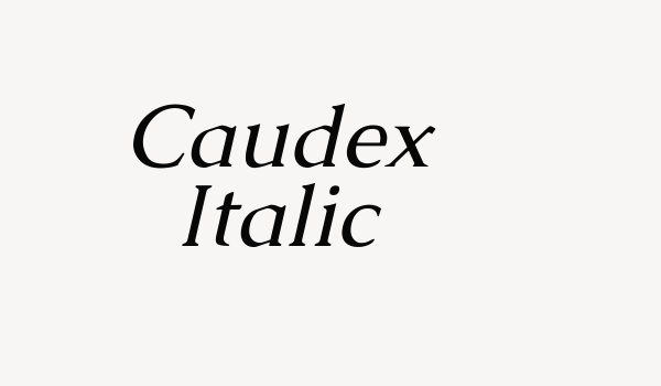 Caudex Italic Font