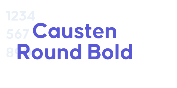 Causten Round Bold font free