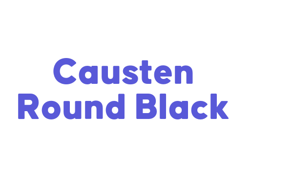 Causten Round Black Font