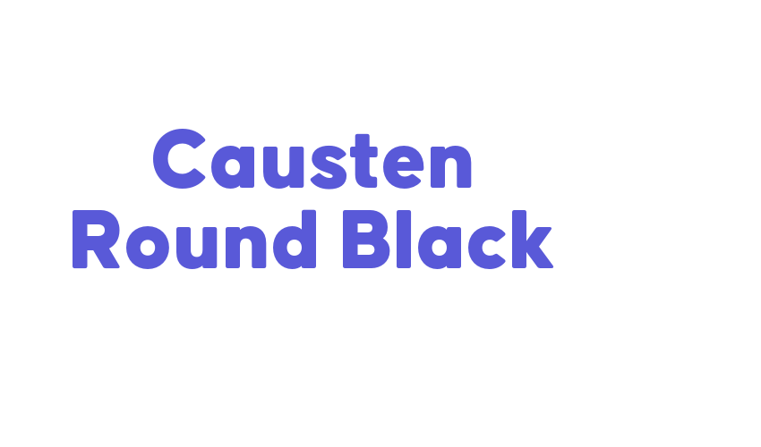 Causten Round Black Font