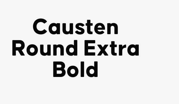 Causten Round Extra Bold Font