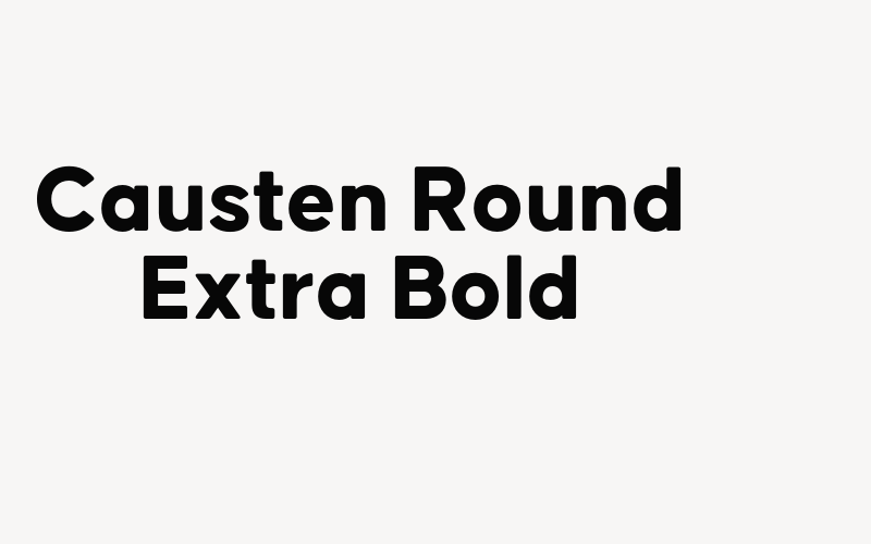 Causten Round Extra Bold Font