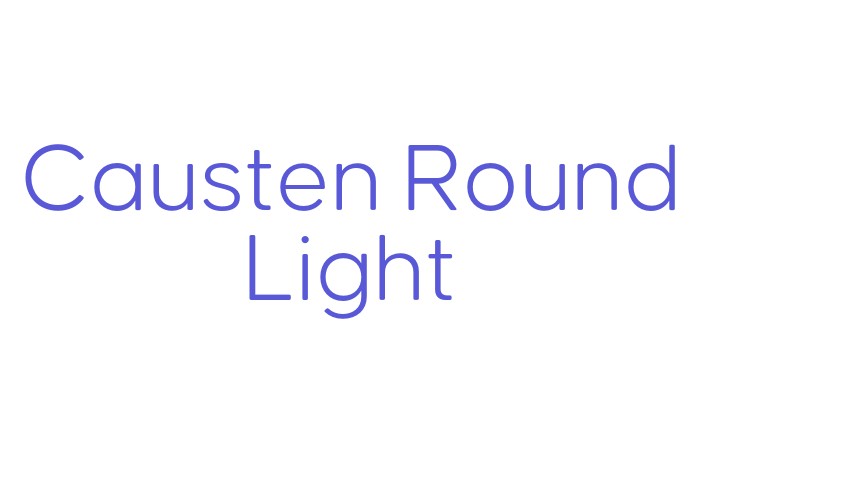 Causten Round Light Font