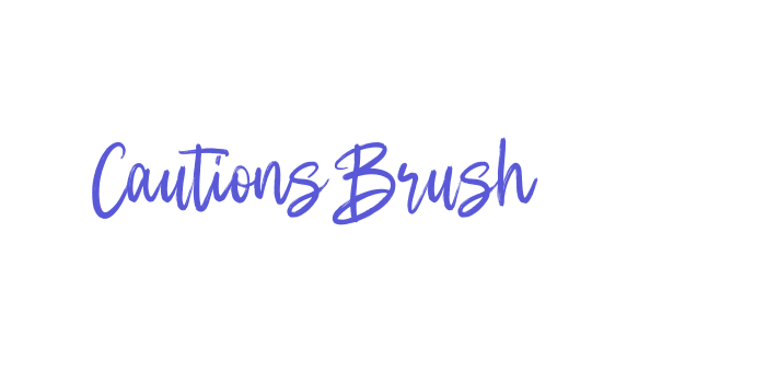 Cautions Brush Font Download