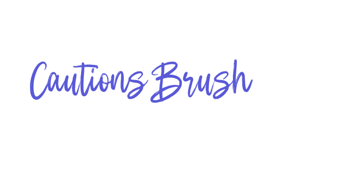 Cautions Brush Font