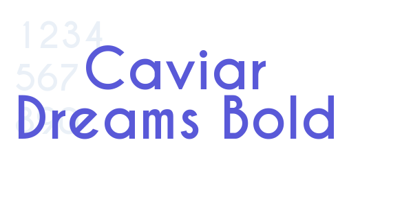 Caviar Dreams Bold font free