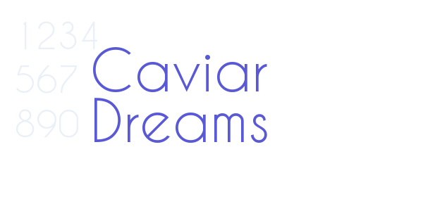 Caviar Dreams font free