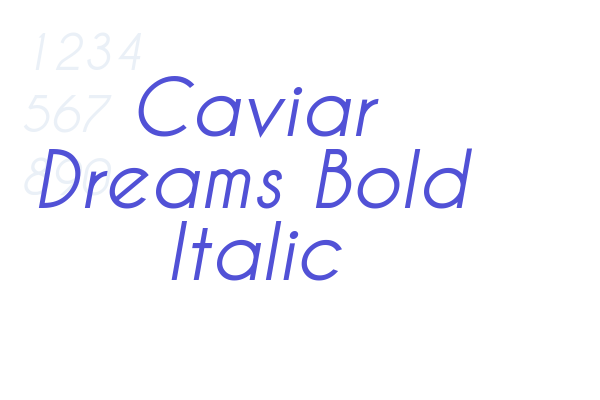 Caviar Dreams Bold Italic