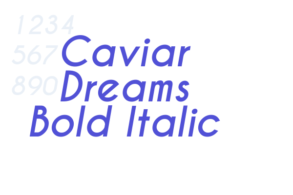 Caviar Dreams Bold Italic