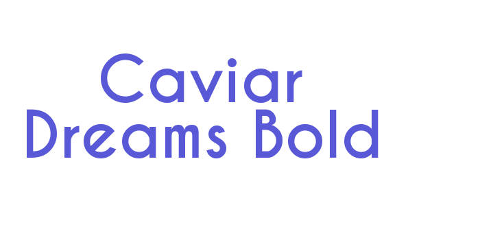 Caviar Dreams Bold Font Download