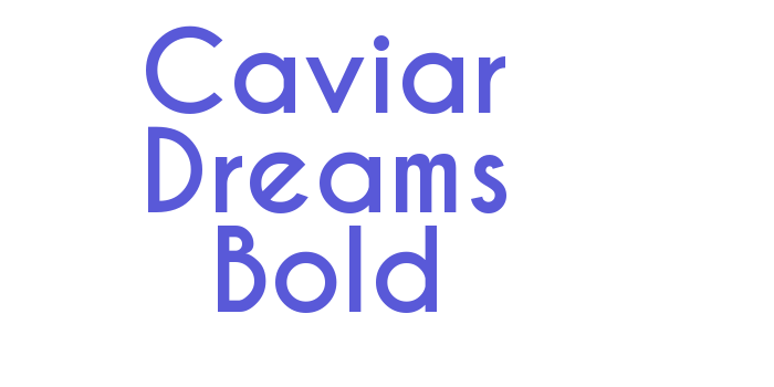 Caviar Dreams Bold Font