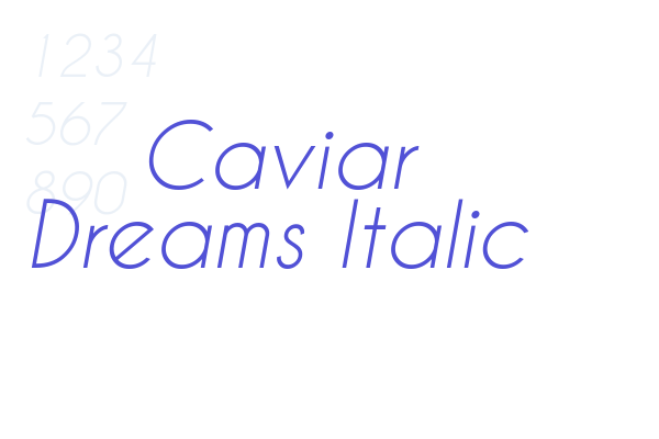 Caviar Dreams Italic