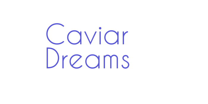 Caviar Dreams Font Download