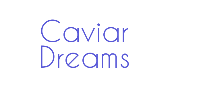 Caviar Dreams Font