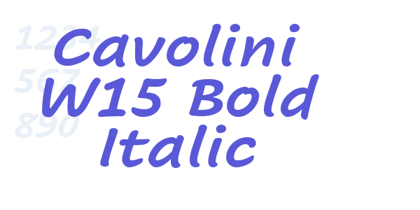 Cavolini W15 Bold Italic font