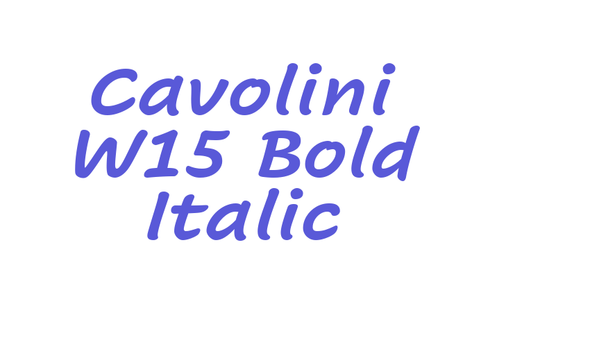 Cavolini W15 Bold Italic Font Download