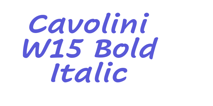 Cavolini W15 Bold Italic Font Download