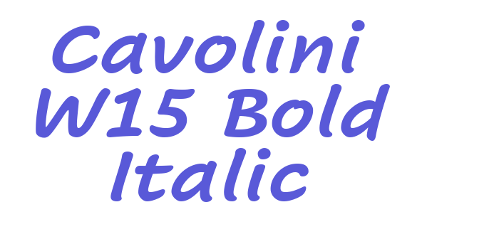 Cavolini W15 Bold Italic Font