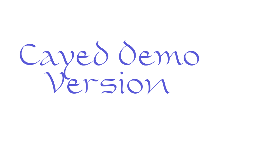 Cayed Demo Version Font Download