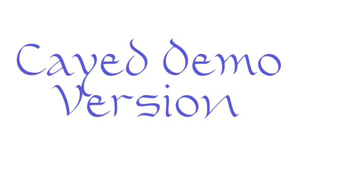 Cayed Demo Version Font Download