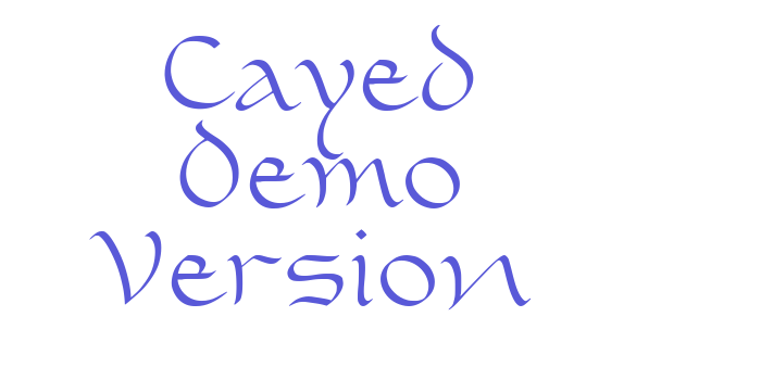 Cayed Demo Version Font