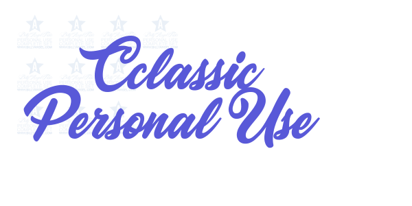 Cclassic Personal Use font free