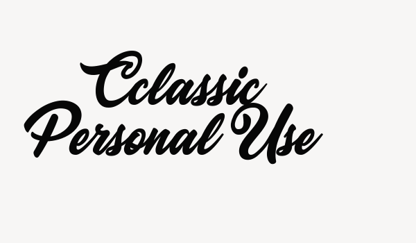 Cclassic Personal Use Font