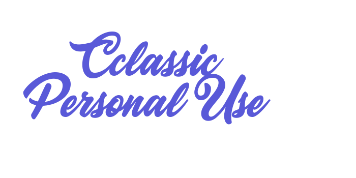 Cclassic Personal Use Font Download