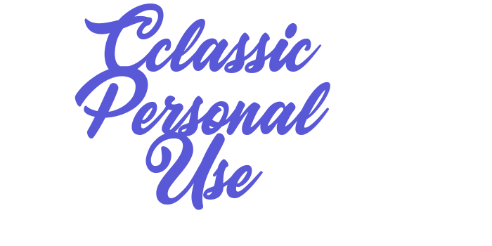 Cclassic Personal Use Font