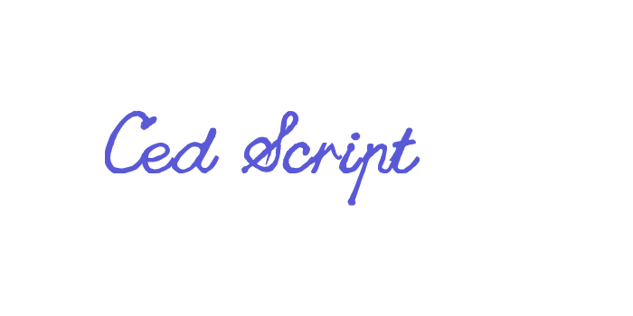 Ced Script Font