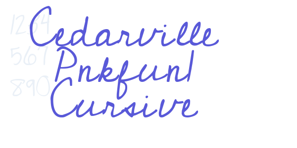 Cedarville Pnkfun1 Cursive font free