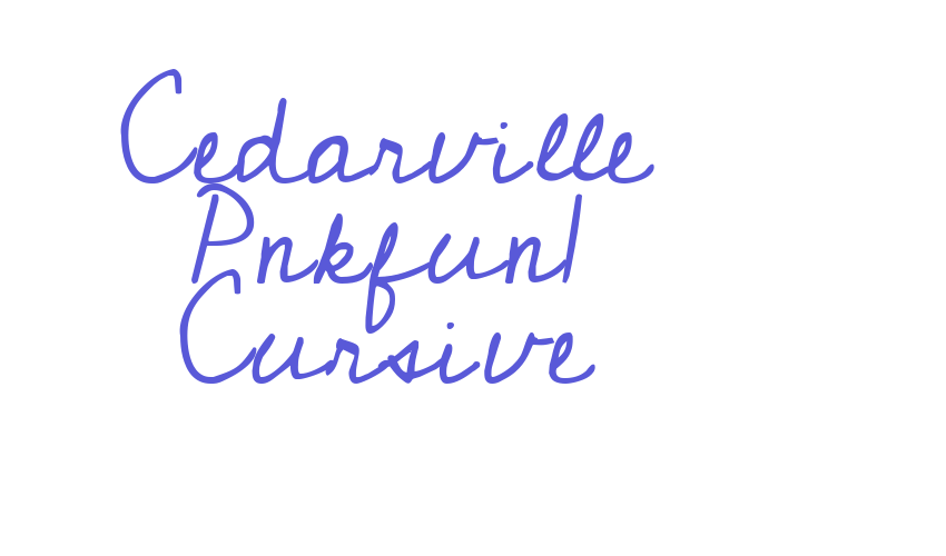 Cedarville Pnkfun1 Cursive Font Download