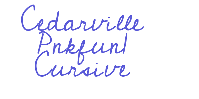 Cedarville Pnkfun1 Cursive Font Download