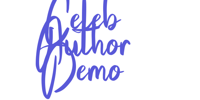 Celeb Author Demo Font