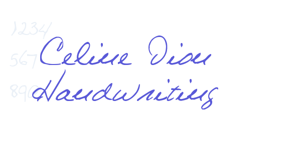 Celine Dion Handwriting font free