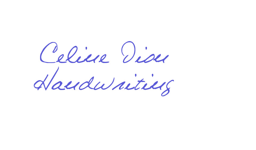 Celine Dion Handwriting Font