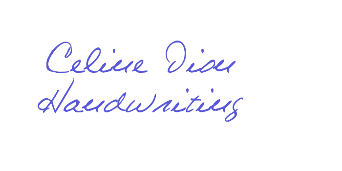 Celine Dion Handwriting Font Download