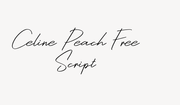 Celine Peach Free Script Font