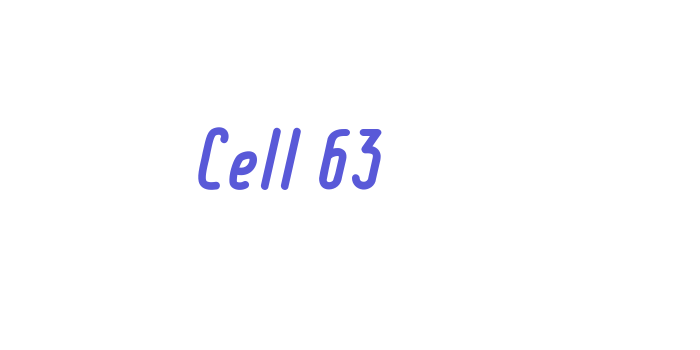 Cell 63 Font Download