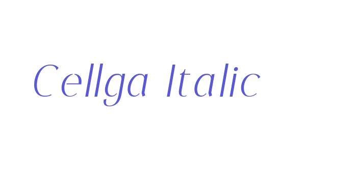 Cellga Italic Font Download