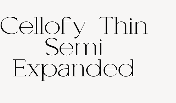 Cellofy-Thin Semi Expanded Font