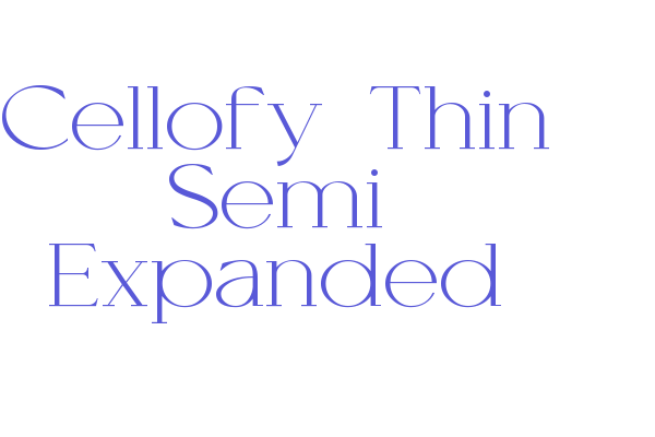 Cellofy-Thin Semi Expanded Font