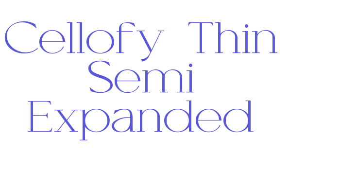 Cellofy-Thin Semi Expanded Font Download