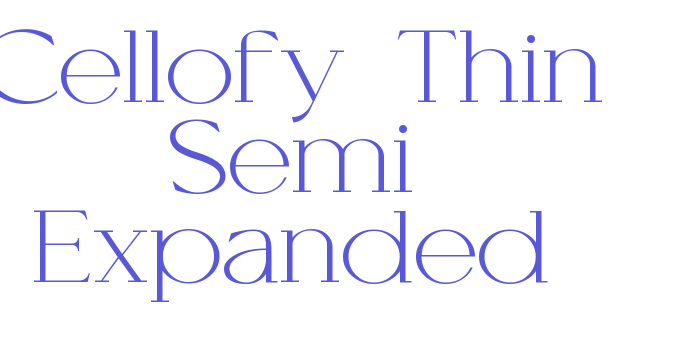 Cellofy-Thin Semi Expanded Font