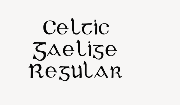 Celtic Gaelige Regular Font